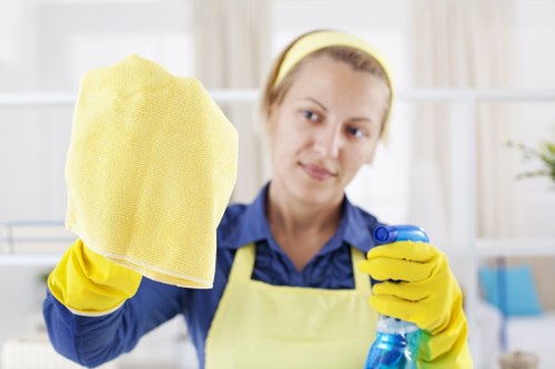 Technician treating a pet stain and odour problem in an E11 home
