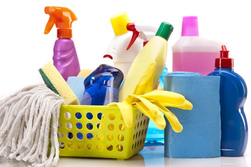 Out-of-hours office cleaning in a commercial property in E11