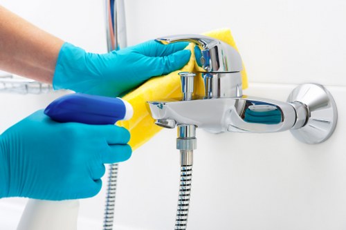 Deep cleaning equipment used on carpet in an E11 property
